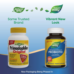Primadophilus capsules for daily digestive support.