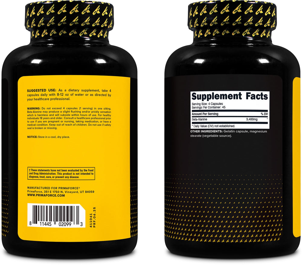 Primaforce Beta-Alanina: uso post-entreno para recuperación suave