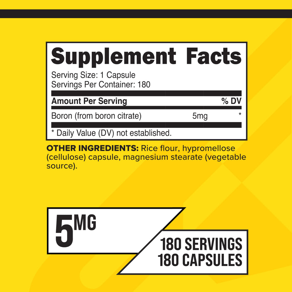 Primaforce Boron: etiqueta del frasco que resalta pureza y potencia