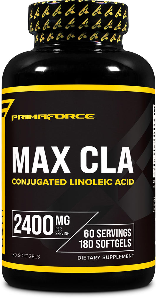 Primaforce CLA 2400 mg en botella; uso diario cómodo para tu rutina.