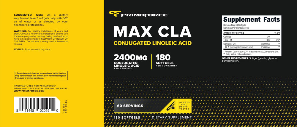 Primaforce CLA junto a equipo de entrenamiento ilustra uso en rutina activa