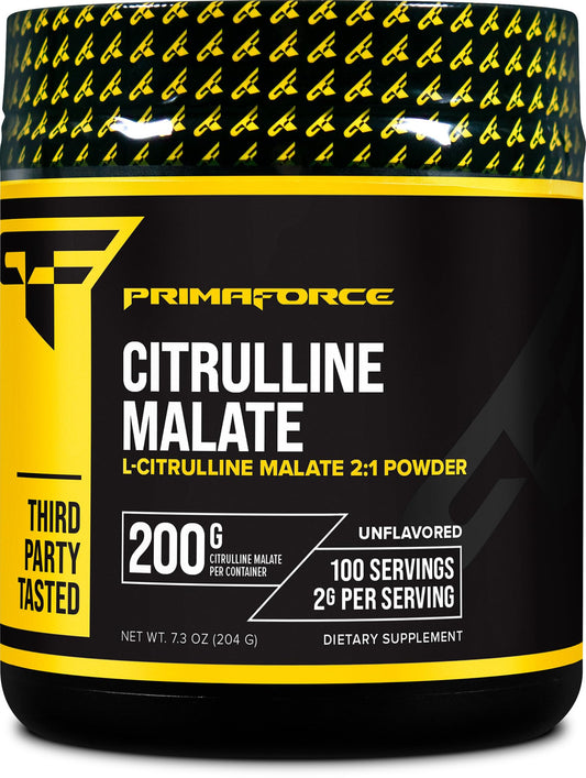 Primaforce L-Citrulina Malato, polvo sin sabor para mezclar fácilmente y apoyar energía durante entrenamientos