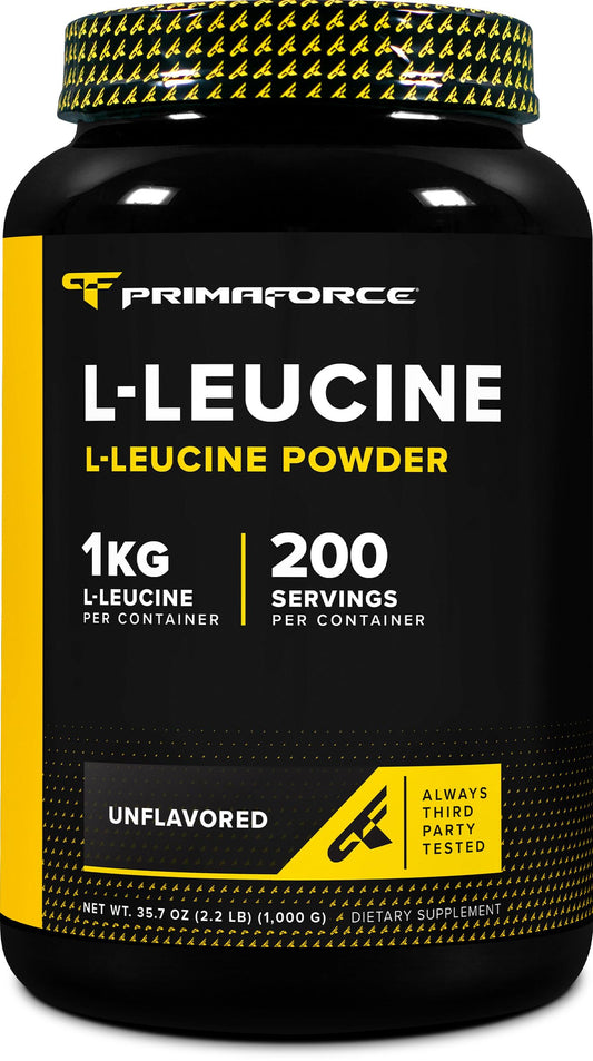 Primaforce L-Leucina en polvo, frasco de 1 kg para entrenamientos diarios