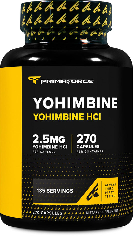 Primaforce Yohimbina HCl 2,5 mg cápsulas: cápsulas para aumentar la energía durante el entrenamiento.