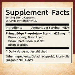 Primal Edge Biso frasco junto a objetos cotidianos para mostrar tamaño y portabilidad