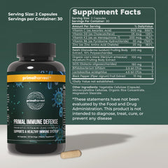 Primal Harvest etiqueta detallada con ingredientes y claridad informativa