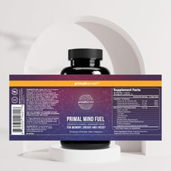 Primal Harvest etiqueta con lista de ingredientes clara y beneficios visibles