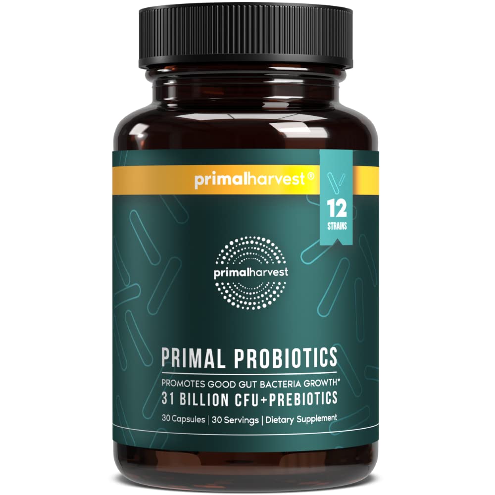 Primal Harvest envase frontal mostrando etiqueta clara y ventajas veganas