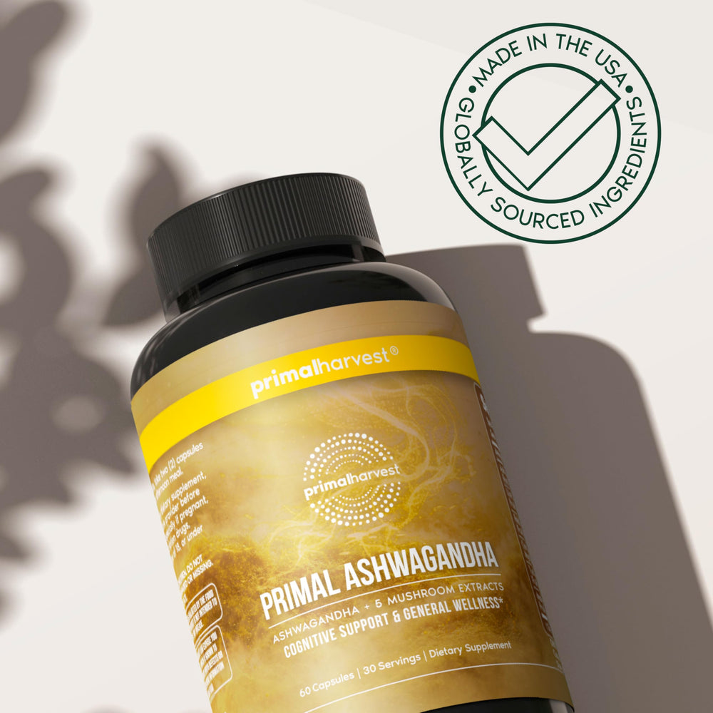 Primal Harvest en entorno matutino junto a desayuno healthy para rutina