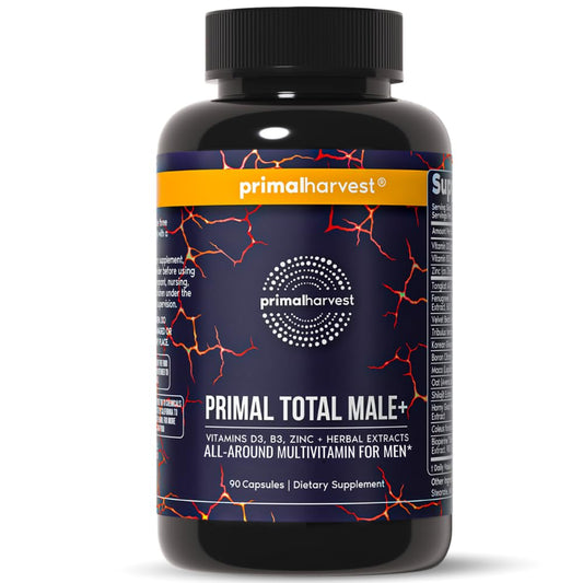 Primal Harvest envase frontal con diseño claro y lectura fácil