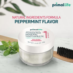 Primal Life Organics comparación de tamaño 0.25 oz junto a monedas para referencia