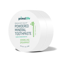 Primal Life Organics detalle del polvo y textura para limpieza suave