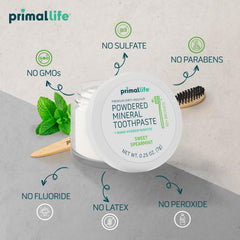 Primal Life Organics etiqueta con ingredientes, transparencia y componentes naturales