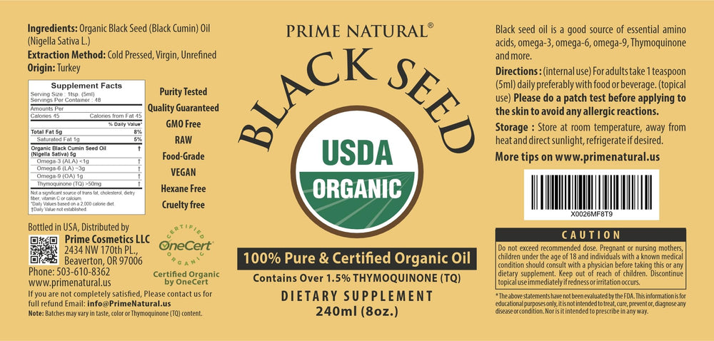 PRIME NATURAL botella 8oz sobre superficie para comparar tamaño y presentación