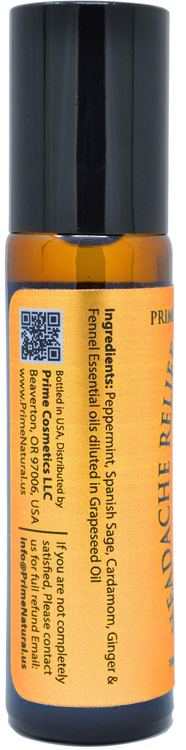PRIME NATURAL frasco de 10 ml en mano para comparación de tamaño y portabilidad