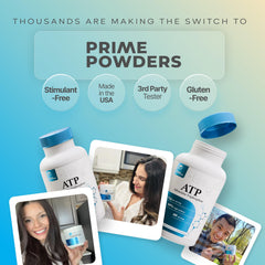 Prime Powders cápsulas junto a regla para comparar tamaño y facilidad de ingestión