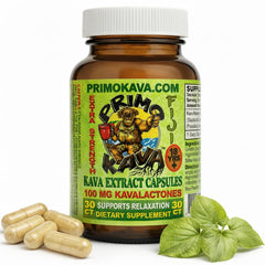 PRIMO KAVA: cápsulas de kava auténtica de Fiji para relajación suave.