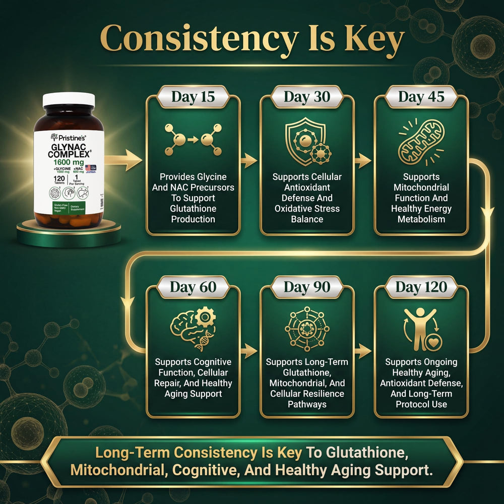 PRISTINE'S etiqueta nutricional clara para verificar dosis y contenido