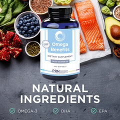 PRN rTG Omega 3 en escenario de cocina que sugiere integración en rutina