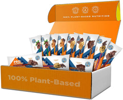 PROBAR paquete frontal variedad mostrando seis sabores, práctico y nutritivo