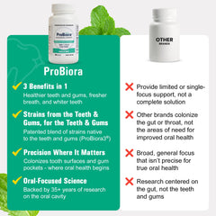 ProBiora Health etiqueta de ingredientes mostrando mezcla ProBiora3