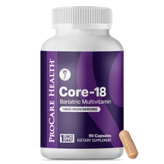 ProCare Health frontal del empaque mostrando receta para postbariátrica y conveniencia