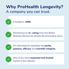 ProHealth sello de calidad triple-test indicando confianza