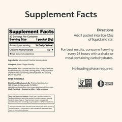ProMix Nutrition comparación de tamaño del sobre en mano para uso portátil