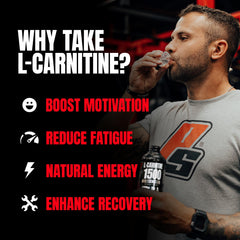 ProSupps L-Carnitine etiqueta con ingredientes y certificación de terceros
