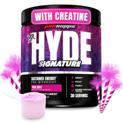ProSupps Mr. Hyde frontal del envase mostrando diseño y tamaño