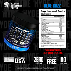 Etiqueta de ingredientes de Mr. Hyde Xtreme que destaca transparencia y pureza