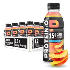 Botella Protein2o Durazno Mango vista frontal muestra diseño limpio y refrescante