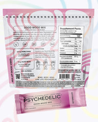 Psychedelic Water mano sosteniendo un sobre, tamaño portátil y práctico