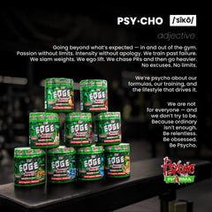 Psycho Pharma envase junto a objeto para comparar tamaño