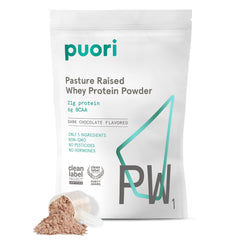 Puori PW1 frente del envase mostrando presentación y beneficio de claridad de ingredientes