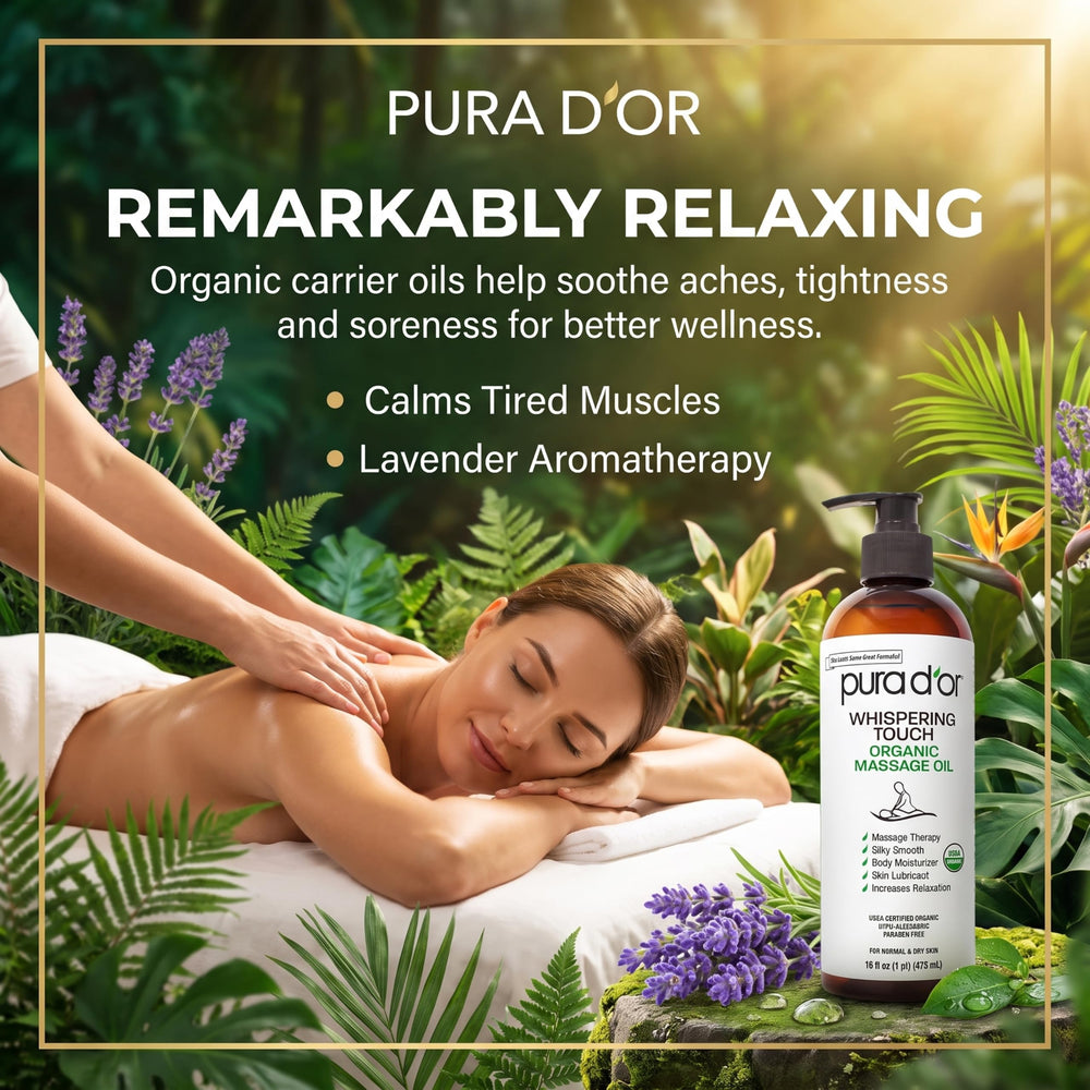 PURA D'OR masaje en espalda mejora confort y relajación muscular