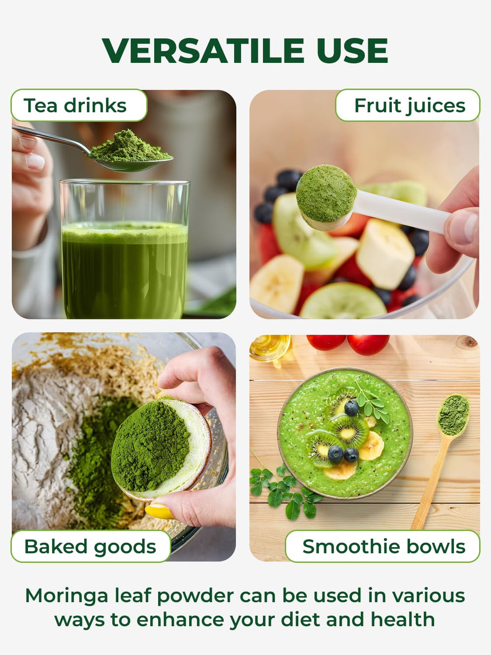 PURA VIDA MORINGA detalle del secado suave para conservar nutrientes