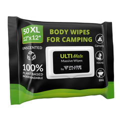 Pure Active empaque frontal mostrando 50 toallitas y conveniencia