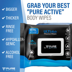 Pure Active toallitas dentro de mochila para viajes y campamentos prácticos