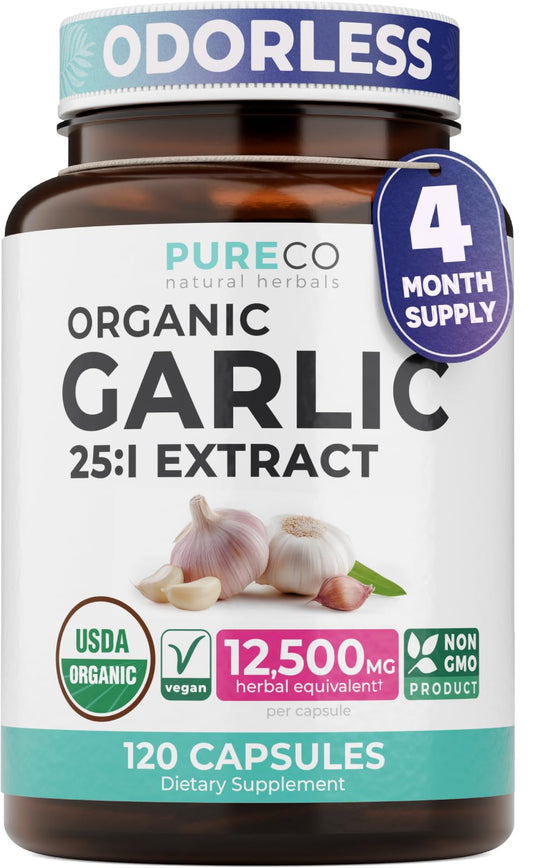 PURE CO frente del envase mostrando etiqueta orgánica y beneficio de potencia