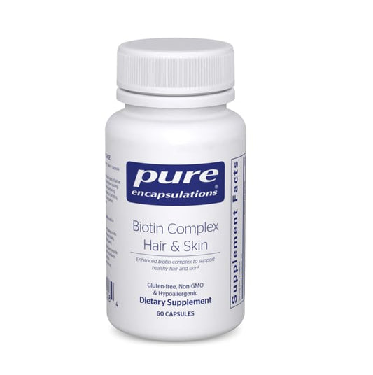 Pure Encapsulations envase frontal mostrando 60 cápsulas y claridad de fórmulas