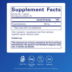 Pure Encapsulations cápsula en primer plano, revela tamaño y textura para fácil ingestión