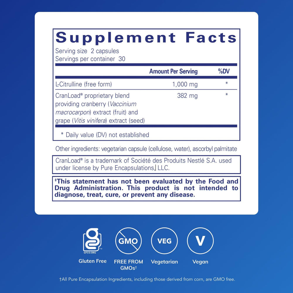 Pure Encapsulations cápsula en primer plano para apreciar textura y tamaño
