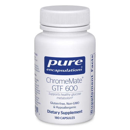 Pure Encapsulations ChromeMate GTF 600 capsules for metabolism support.
