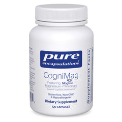 Pure Encapsulations frasco delantero mostrando cápsulas y etiqueta limpia