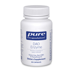 Pure Encapsulations envase frontal mostrando 60 cápsulas y beneficio digestivo