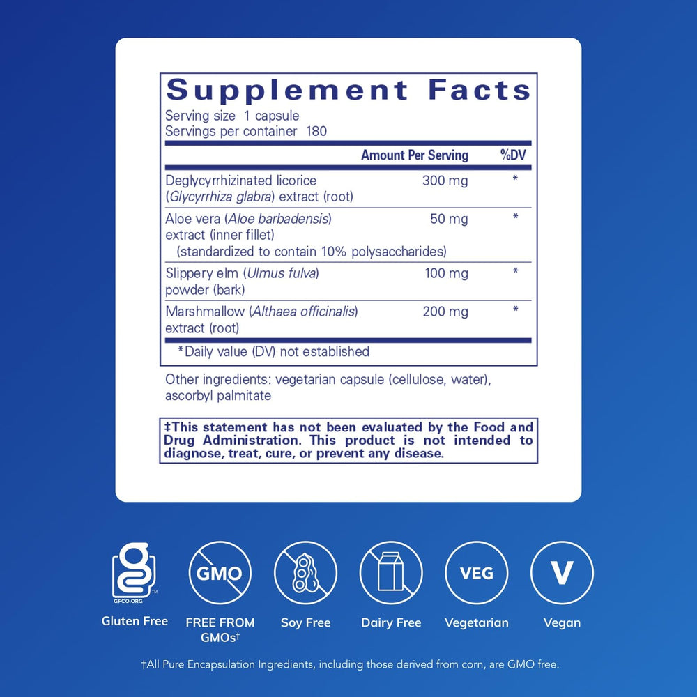 Pure Encapsulations detalle de cápsulas veganas que facilita la ingestión