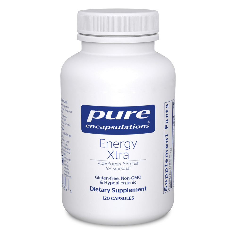 Pure Encapsulations Energy Xtra bottle with clean label for sustained energy