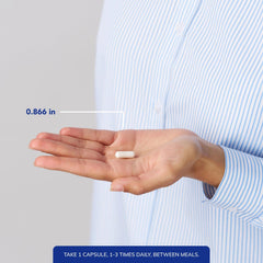 Pure Encapsulations primer plano de etiqueta con información clara y transparente