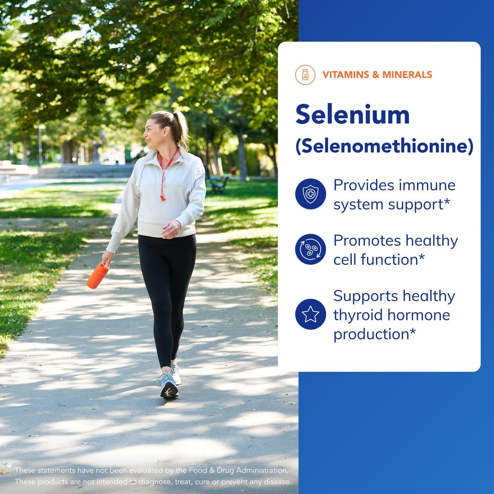 Etiqueta nutricional de Pure Encapsulations Selenium con información de ingredientes y pureza